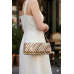Evening Bag - Zebra Print w/ Flap - Beige - BG-92090BEI